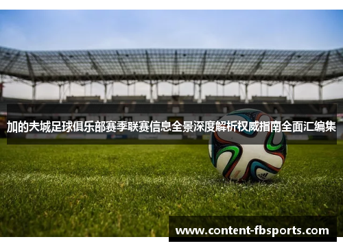 加的夫城足球俱乐部赛季联赛信息全景深度解析权威指南全面汇编集